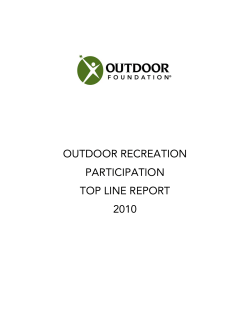 outdoor recreation participation top line report 2010
