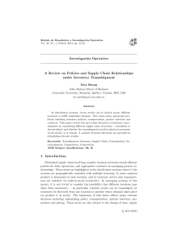 A Review on Policies and Supply Chain Relationships under