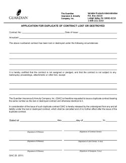 APPLICATION FOR DUPLICATE OF CONTRACT LOST OR