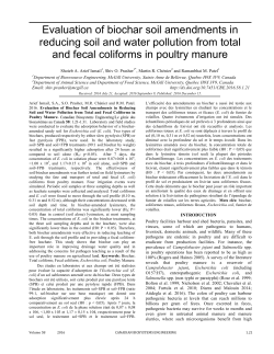 Evaluation of biochar soil amendments in reducing soil and water