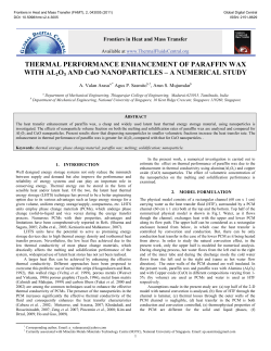THERMAL PERFORMANCE ENHANCEMENT OF PARAFFIN WAX