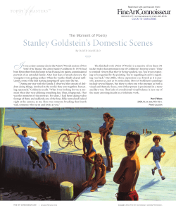The Moment of Poetry: Stanley Goldstein`s Domestic Scenes