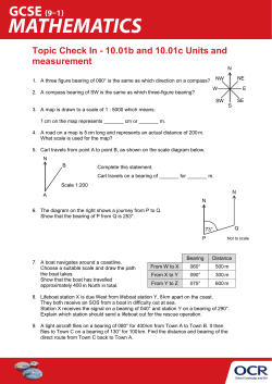 Topic Check In 10.01b and 10.01c - Units and measurement
