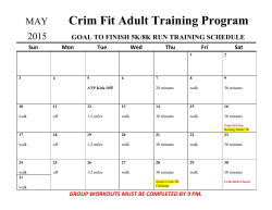 MAY ​ ​Crim Fit Adult Training Program