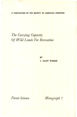 The Carrying Capacity of Wild Lands for Recreation