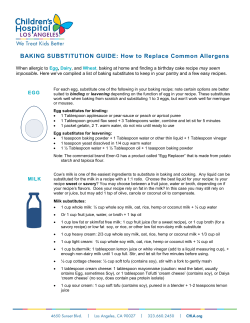 BAKING SUBSTITUTION GUIDE: How to Replace Common