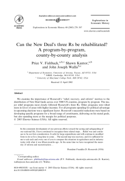 Can the New Deal`s three Rs be rehabilitated? A