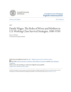 Family Wages: The Roles of Wives and Mothers in U.S. Working