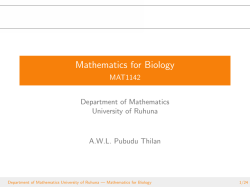 Logrithms - Department of Mathematics