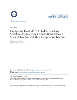 Comparing Two Different Student Teaching Structures by Analyzing