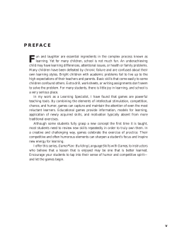 Preface from Game Plan