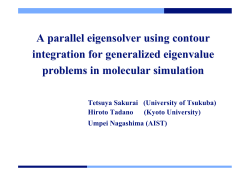 A parallel eigensolver using contour integration for generalized