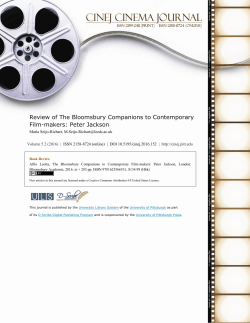 Review of The Bloomsbury Companions to Contemporary Film