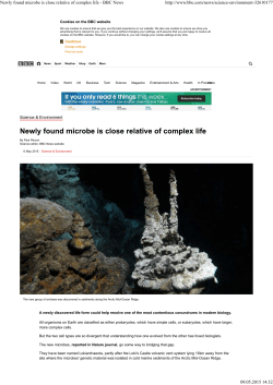 BBC News - Department of Ecogenetics and Systems Biology