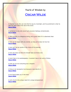 Oscar Wilde - Healthcare N Wellness