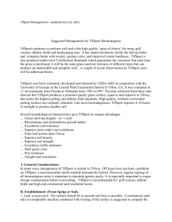 suggested tifsport management practices