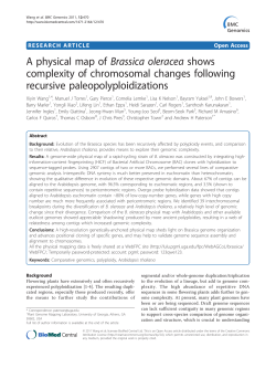 A physical map of Brassica oleracea shows complexity of