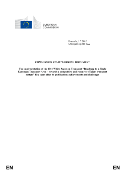 EUROPEAN COMMISSION Brussels, 1.7.2016 SWD(2016) 226 final
