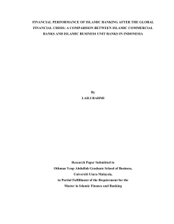 financial performance of islamic banking after the global financial crisis