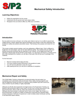 Mechanical Safety Introduction