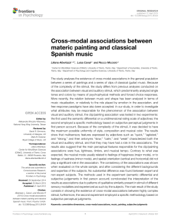 Cross-modal associations between materic