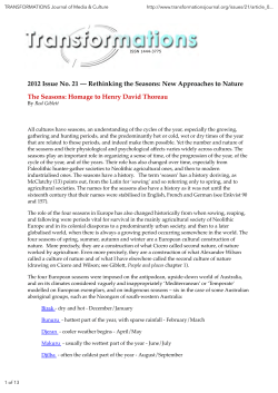 The Seasons: Homage to Henry David Thoreau