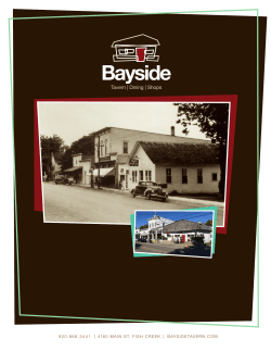 Our Menu - Bayside Tavern