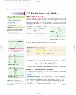 2.2 Limits Involving Infinity - District 196 e