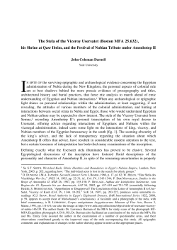 The Stela of the Viceroy Usersatet (Boston MFA 25.632), his