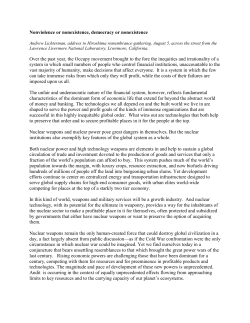 Nonviolence or nonexistence, democracy or nonexistence Over the