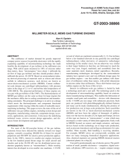 Millimeter-Scale MEMS Gas Turbine Engines