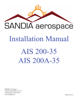 Installation Manual AIS 200-35 AIS 200A-35