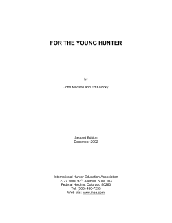 For the Young Hunter - International Hunter Education Association