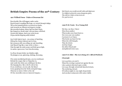 Here are the poems we will be discussing this week