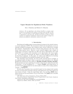 "equilateral" stick knots - CoLab