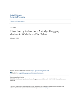 A study of begging devices in Widsith and Sir Orfeo.