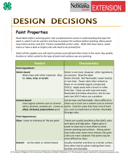 Paint Properties - Nebraska 4-H - University of Nebraska&ndash;Lincoln
