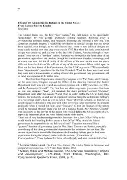 Administrative Reform in the United States