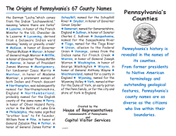 Pennsylvania`s 67 Counties - PA State Rep. Brett Miller