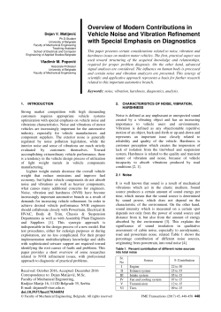 Overview of Modern Contributions in Vehicle Noise and Vibration