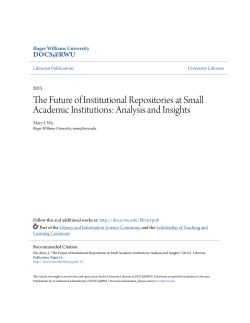 The Future of Institutional Repositories at Small