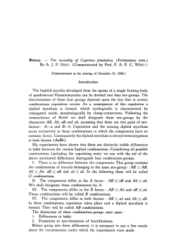 The sexuality of Coprinus fimetarius. (Preliminary note)