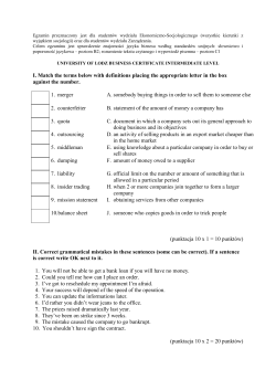 I. Match the terms below with definitions placing the appropriate