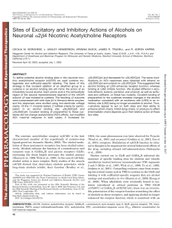 Sites of Excitatory and Inhibitory Actions of Alcohols on Neuronal