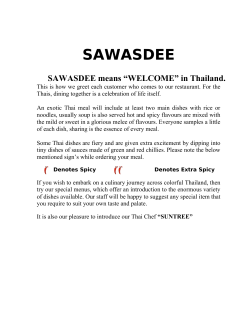 Sawasdee Menu - New Africa Hotel-Home