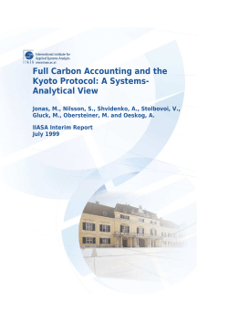 Full Carbon Accounting and the Kyoto Protocol: A Systems