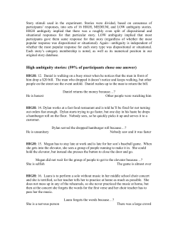 Fundamental Attribution Error Story Stimuli