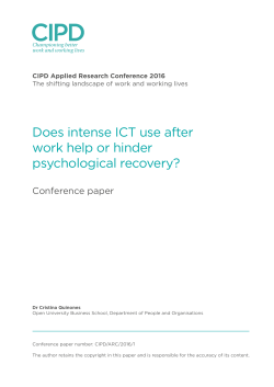 Does intense ICT use after work help or hinder psychological