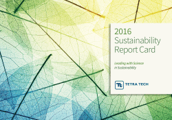 Sustainability Report Card