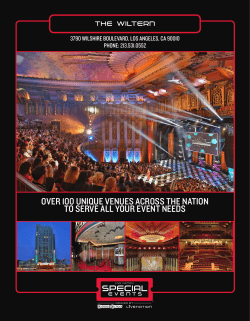 Info Sheet - Live Nation Special Events